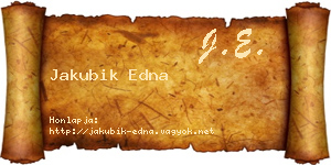 Jakubik Edna névjegykártya
